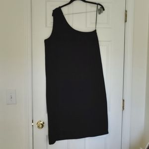 COS One Shoulder Black Dress Size L